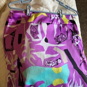 Jamie Sadock Purple and Black Patterned Skort